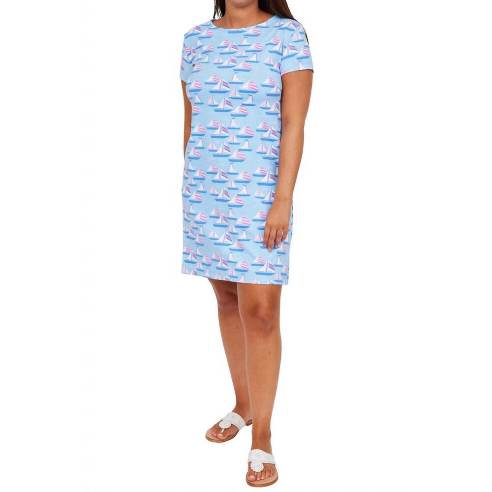 NEW SAILOR - SAILOR marina sailing away print dress in blue